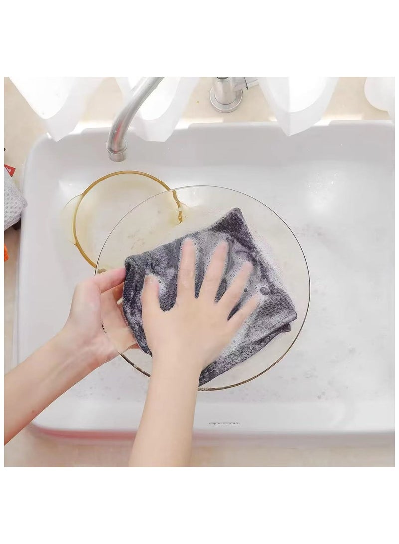 100% Cotton Kitchen Towel Towels Tea Towel Dish Towel Cleaning Cloth Washcloth Rag Super Soft Absorbent and Quick Drying Rag, 34x34 CM, 4 Pack (Mixed Colors) - Image 5