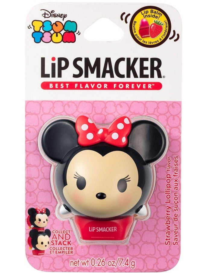 Lip Smacker Disney Minnie Mouse Tsum Tsum Flavored Lip Balm Minnie Strawberry Lollipop Clear For Kids  - Image 5