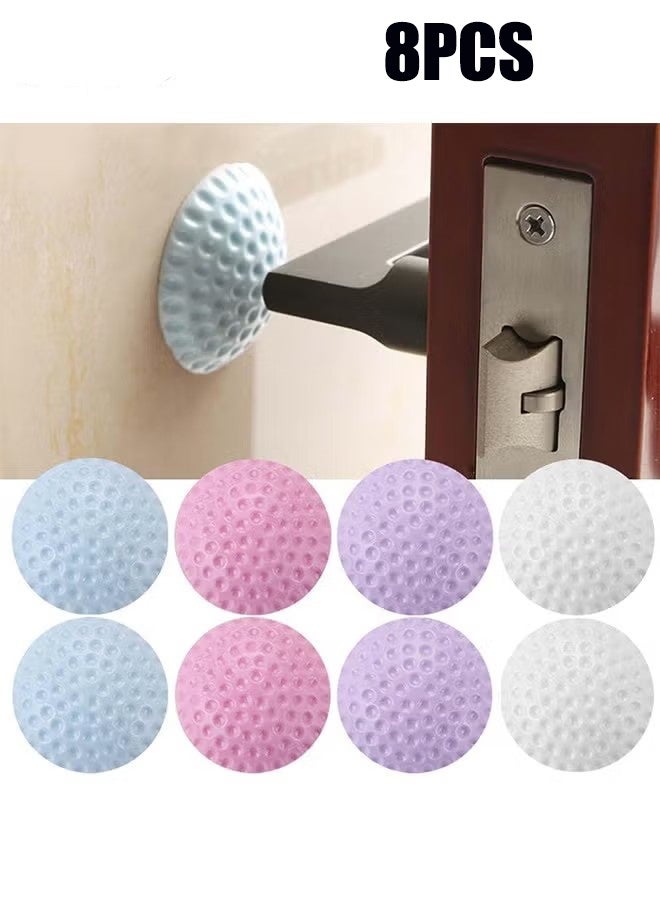واي جيه مجموعة واقي الجدار سدادة الباب ، 8 قطع من المقبض المطاطي ، وسادة درع الجدار المستديرة ، مقبض الباب ذاتي اللصق ، سدادة واقية من المصد ، توقف مطاطي 8 قطع - Image 1