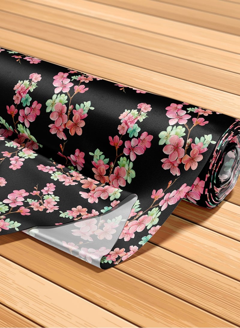 Vellato Al Lail Aramny Silk Fabric By The Yard With Pink Green Floral Design For Jalabiya Makhweer Dressmaking 58 Inches Width - Image 5