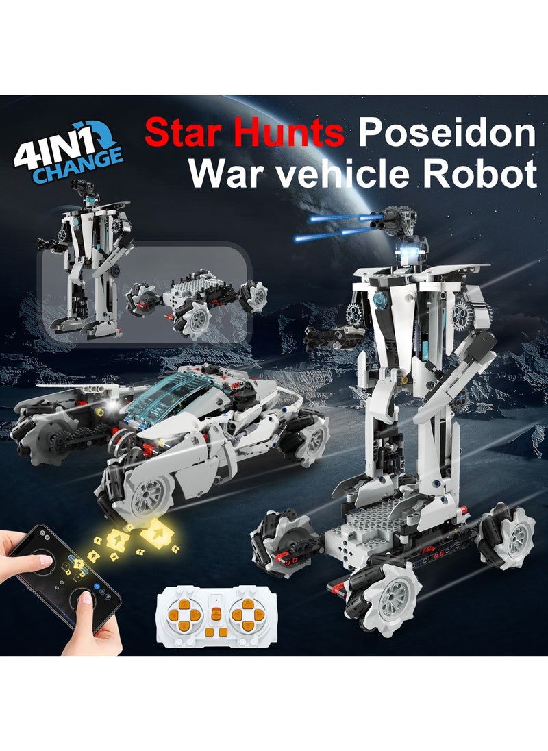 Generic 2 Ways Control STEAM 600+ Pcs 4 in 1 DIY Building Block Set Toys of STAR HUNTS  - Image 2