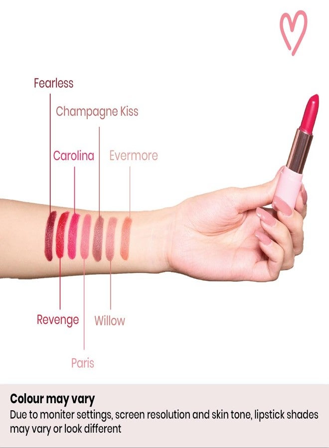 Dunamiss REVENGE Creamy Matte Lipstick for Women (4g) - 12 Hrs Long-Lasting, Intense Color, Water & Smudgeproof, Non-Transferable, Lightweight Formula with Castor Oil for Lip Nourishment All Day - Image 5