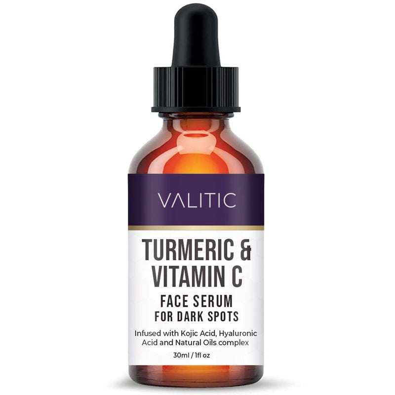 VALITIC Vitamin C Serum - Anti Aging and Dark Spot Remover for Face, Skin Care with Hyaluronic Acid, Collagen, Kojic Acid, Turmeric Oil - Brightening Face Serum 1 fl oz - Image 1