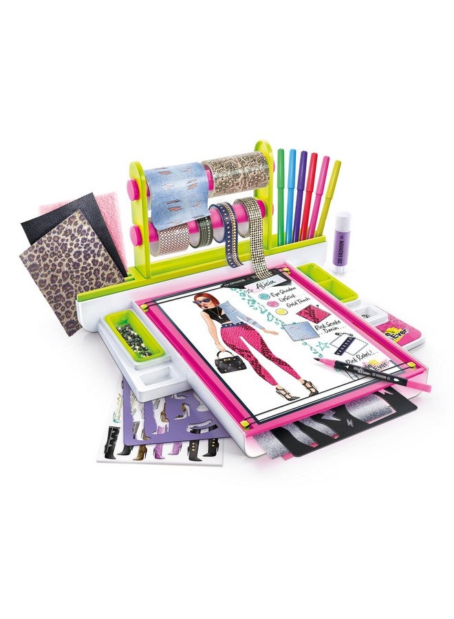 Canal Toys Style 4 Ever Fashion Design Studio, Design your own Fashions, Design Sheets with Stencils, Stickers, and Fabrics, Add Colors, Patterns, and Textures, All Organized in the Stylish Studio - Image 2