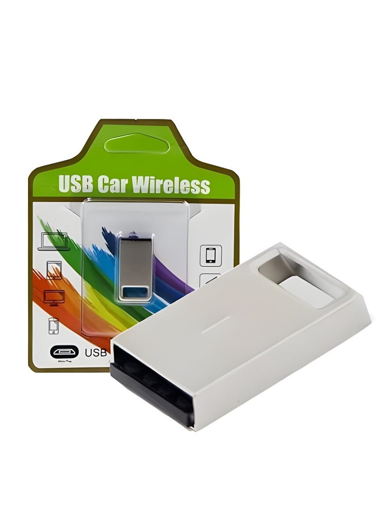 فلاشة بلوتوث USB للسيارة - تقنية 4.0+EDR -مسافه اتصال 10أمتار - سيلفر