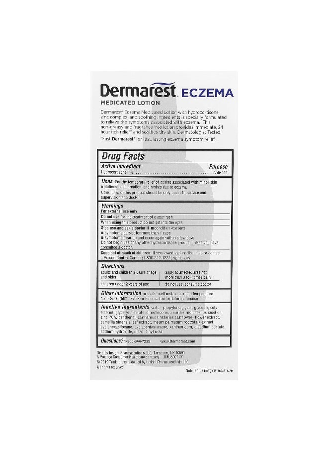 Dermarest Dermarest, Eczema, Medicated Lotion, Fragrance Free, 4 fl oz (118 ml)  - Image 3