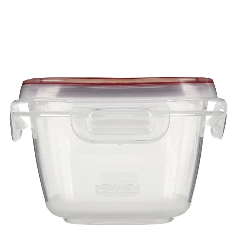 Rubbermaid Lock-Its Square Food Storage Container with Easy Find Lid, 2 Cup, Racer Red - Image 2