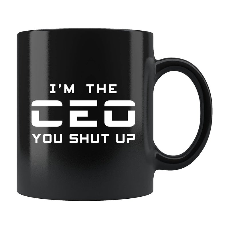 VIGAT Funny CEO Mug CEO Coffee Mug CEO Gift Gift for CEO Chief Executive Officer Startup Mug Startup Gift Silicon Valley Gift