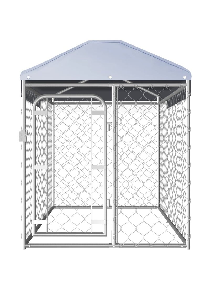 Outdoor Dog Kennel with Roof 200x100x125 cm - pzsku/ZBF839F7BBF3F3C3D669FZ/45/_/1730878789/33ce2994-a137-4dd5-811c-24a669ead732