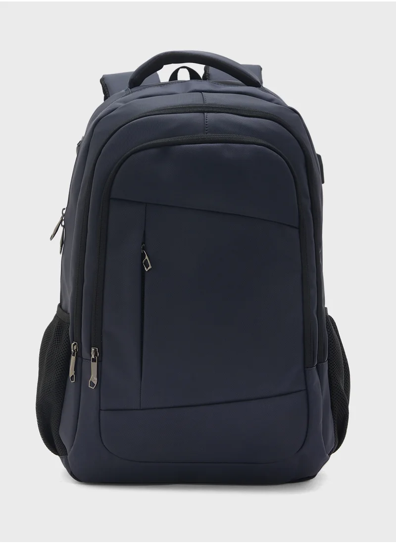 Robert Wood Premium Padded Back Support Backpack With Usb Port
