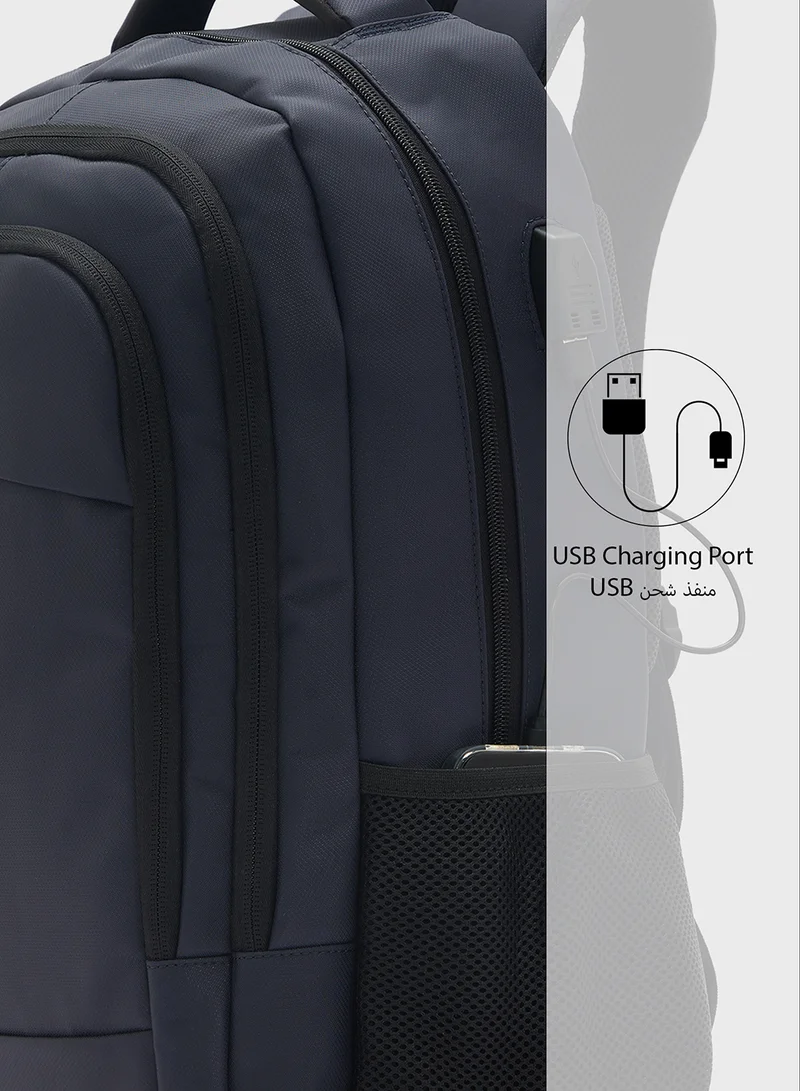 Robert Wood Premium Padded Back Support Backpack With Usb Port