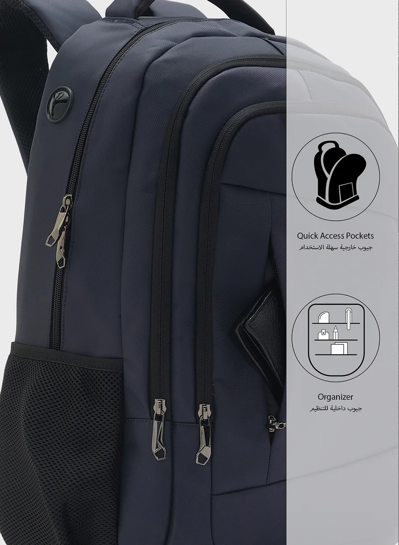 Robert Wood Premium Padded Back Support Backpack With Usb Port