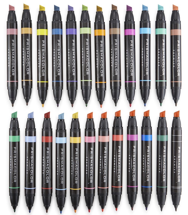 Prismacolor Premier Double-Ended Art Markers, Fine And Chisel Tip, Adult Coloring, 24 Pack - Image 3