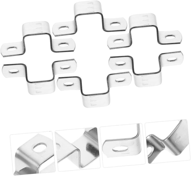 6 قطع من مشابك أنبوب U الثقيلة للتثبيت الآمن للخراطيم والأنابيب والأنابيب - Image 3