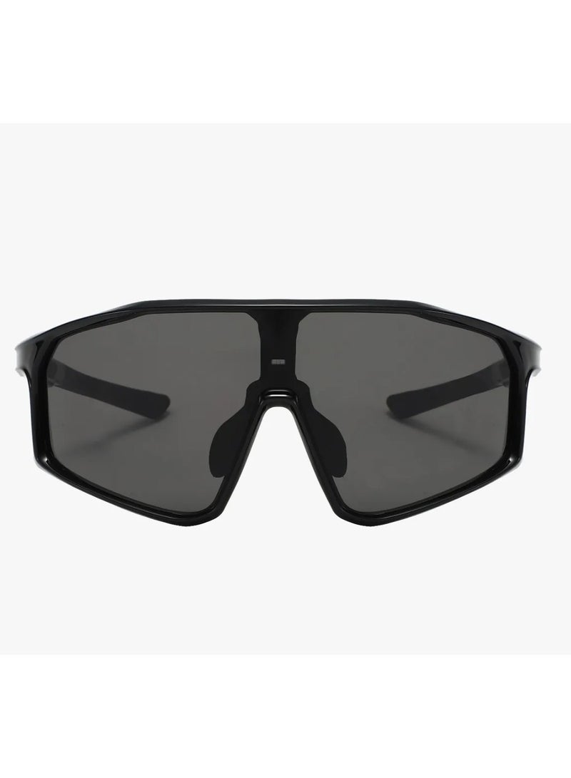 بورودو نظارات هورايزون الرياضية الخفيفة للغاية / عدسات مقاومة للخدش / تصميم خفيف الوزن / تصميم ذراع قابل للطي - أسود - Image 1