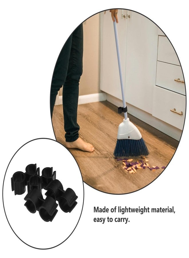 PRETYZOOM Dustpan Broom Connection Buckle - Durable Plastic Double Pipe Clamp for Easy Installation Compatible with 1.8-2Cm Diameter Brooms and Dustpans Space-Saving Design - Image 4