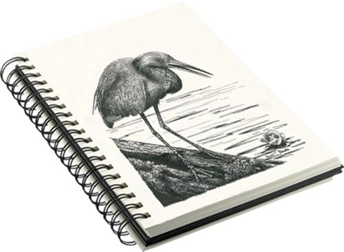 Creative Mark Double Wire Spiral Bound Field Sketch Book [160 Pages - 5.5 x 8.5], Black Embossed Leatherette Journal, Light Cream Acid-Free Paper, Perfect for Dry Media and Drawing - Image 5