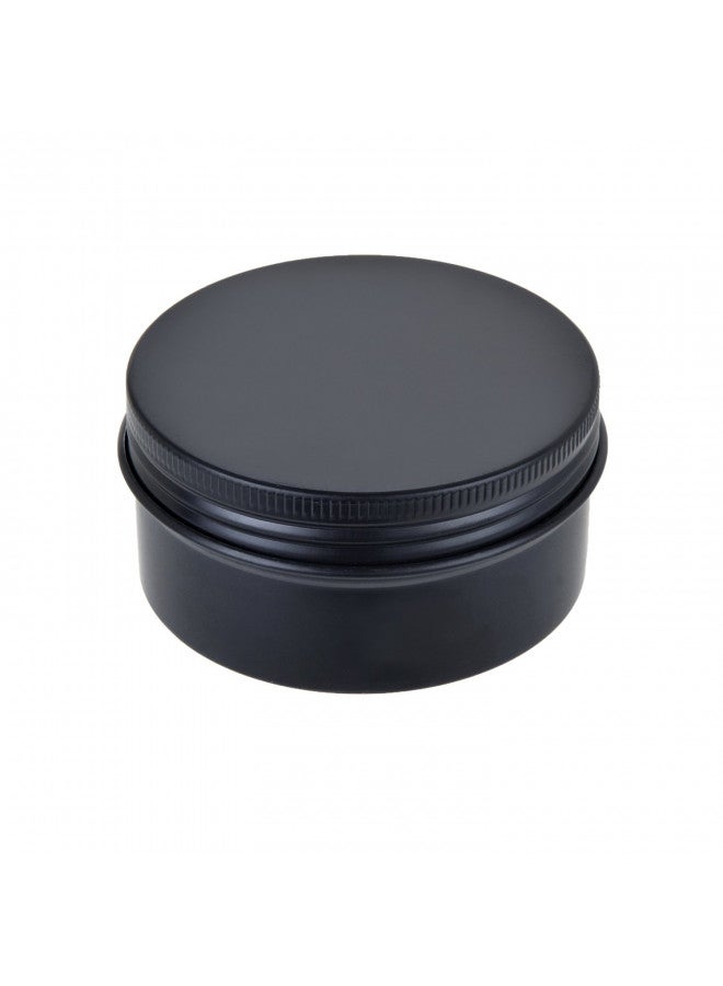 LIYAR TMO 3oz 90g Aluminum Tins Round Metal Tin Container Screw Top Steel Tin Cans Cosmetic Sample Containers Tea Cans Bulk Food Storage Metal Steel Tin Jars Candle Travel Tins(Black,10 Pack) - Image 4