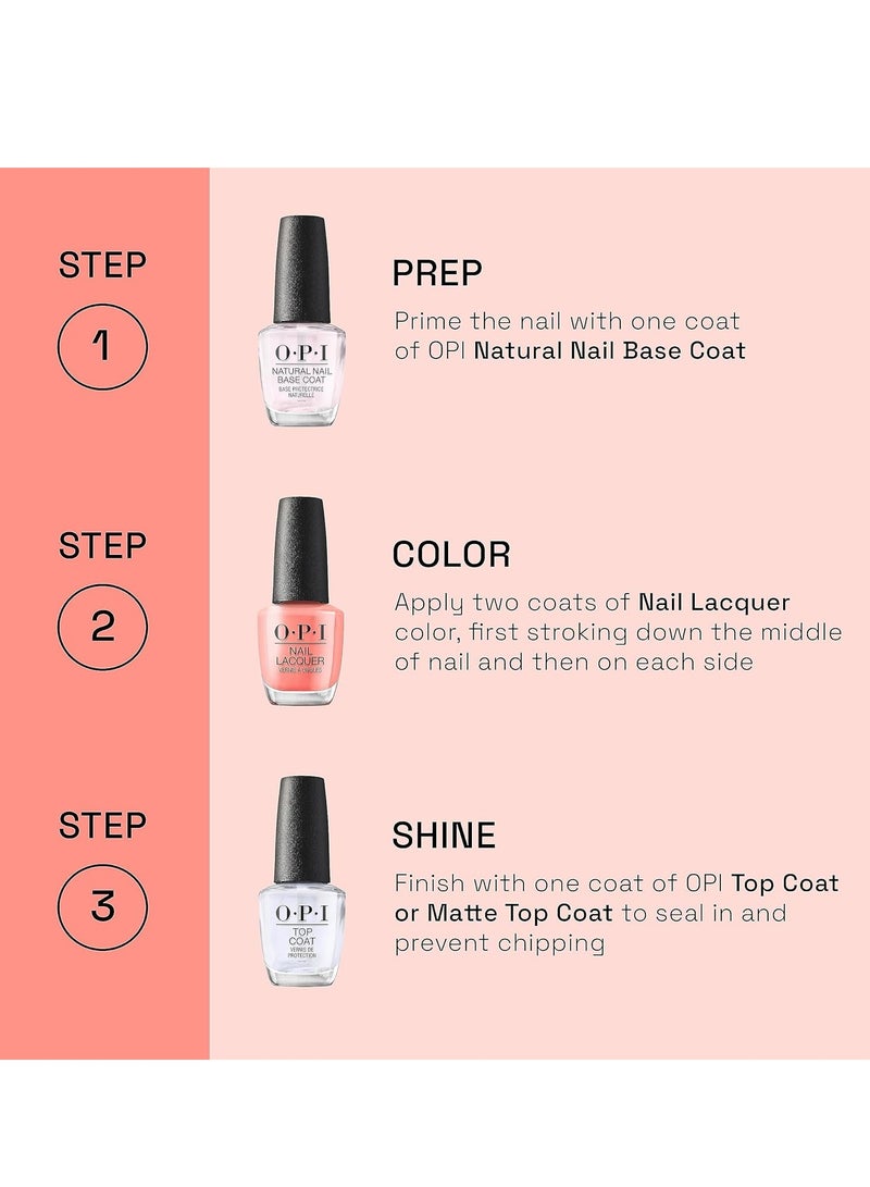 أو بي آي O.P.I طلاء أظافر 15 مل طلاء أظافر يدوم طويلاً ومقاوم للتشقق - Image 4