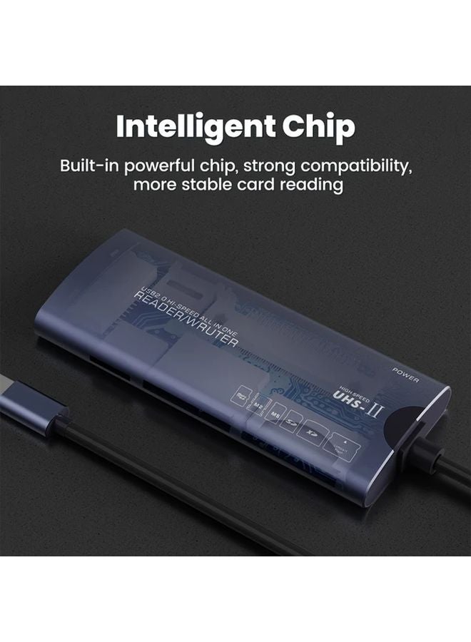 6 في 1 قارئ بطاقات USB من النوع C محول من النوع C لبطاقات SD وTF وXD وCF وM2 وMS لأجهزة الكمبيوتر والهواتف الذكية والأجهزة اللوحية - Image 4