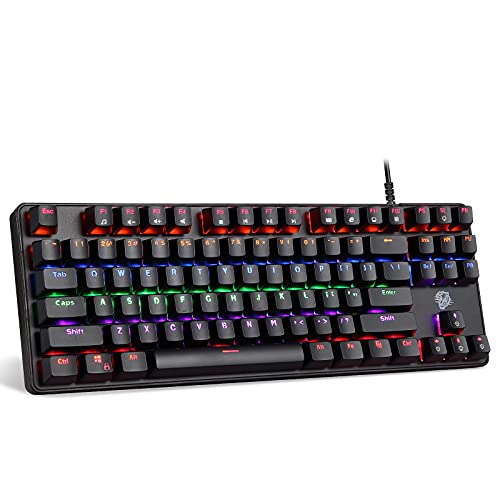 Enter Phoenix Pro Mechanical USB Gaming Keyboard with 26 Anti Ghosting Keys, Rainbow LED Lights (8LED Modes), Windows Lock Key with 12 Multimedia Keys, Splash Resistant, Fading Resistant Keycaps - Image 2