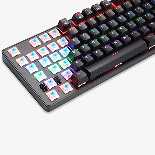 Enter Phoenix Pro Mechanical USB Gaming Keyboard with 26 Anti Ghosting Keys, Rainbow LED Lights (8LED Modes), Windows Lock Key with 12 Multimedia Keys, Splash Resistant, Fading Resistant Keycaps - Image 5