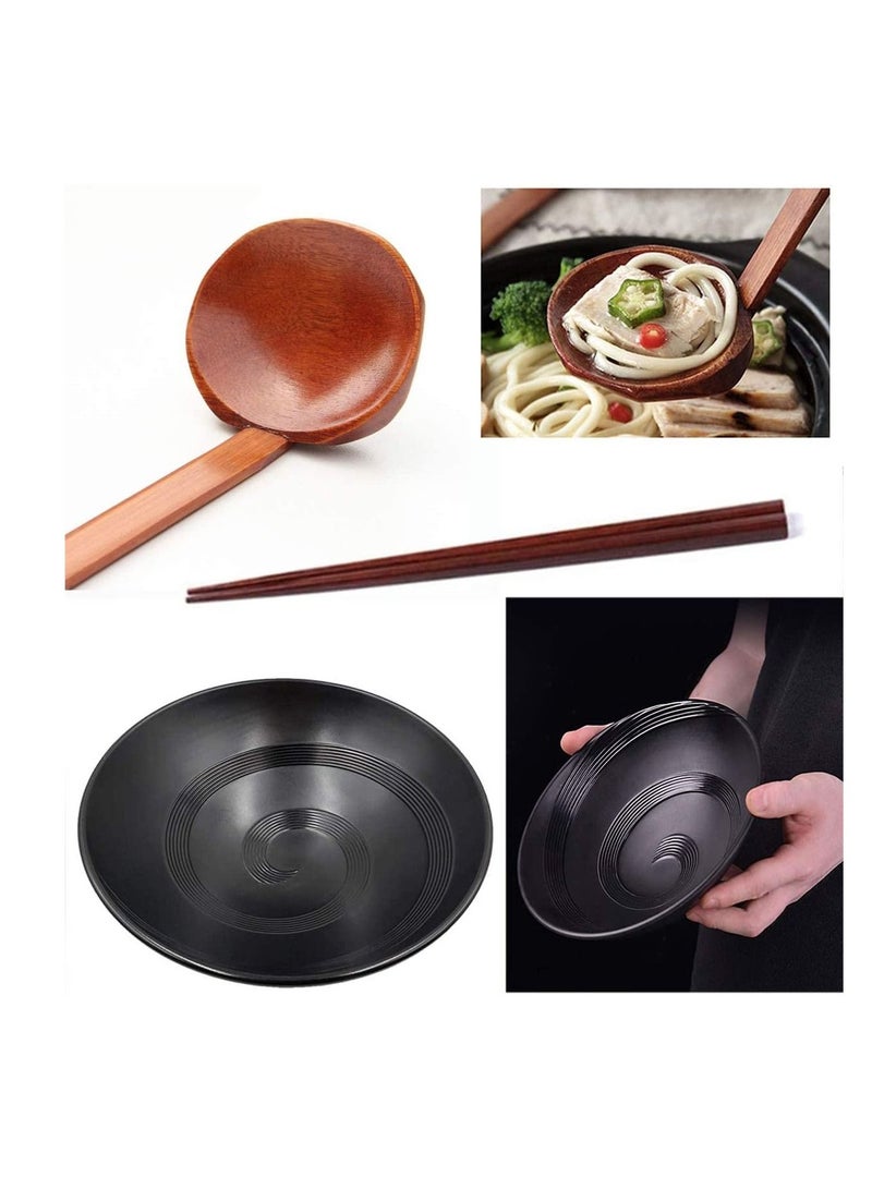 Excefore Ramen Bowls set, 2 Sets of 57-Ounce Soup Bowl With Chopsticks and Spoons,Japanese Style Melamine Suitable for Ramen, Pho, Noodle,  - Image 3