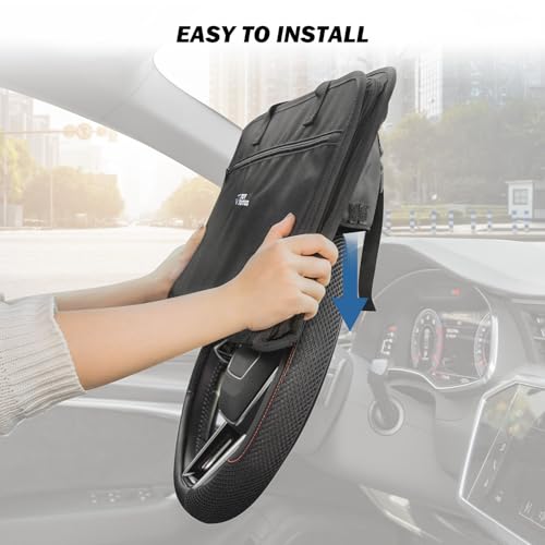 JOYTUTUS 3 in 1 Steering Wheel Eating Tray, Car Back Seat Laptop Desk, Multifunctional Office Bag, Car Work Table for Writing, Car Organizer for Kids, Commuters, Family - Image 4
