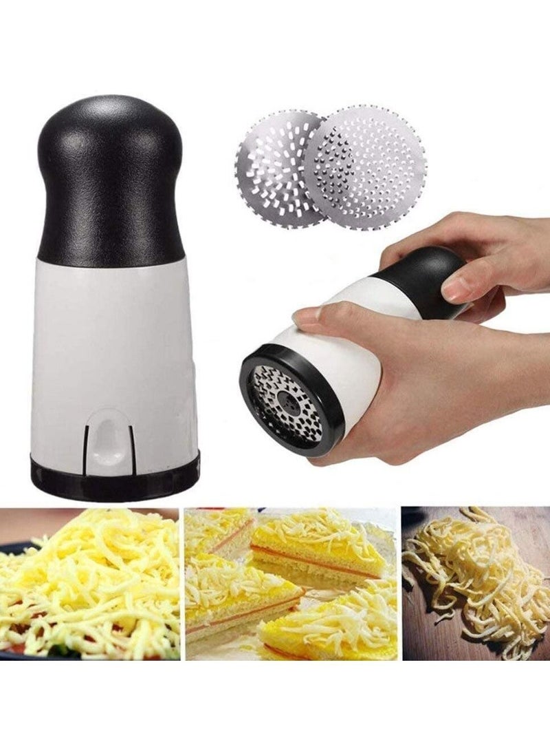 NIBEMINENT Stainless Steel Cheese Slicer with 2 Sharp Blades, Kitchen Tool Good Helper for Grate Cheese, Butter, Vegetables, Bread Grater, - Image 1