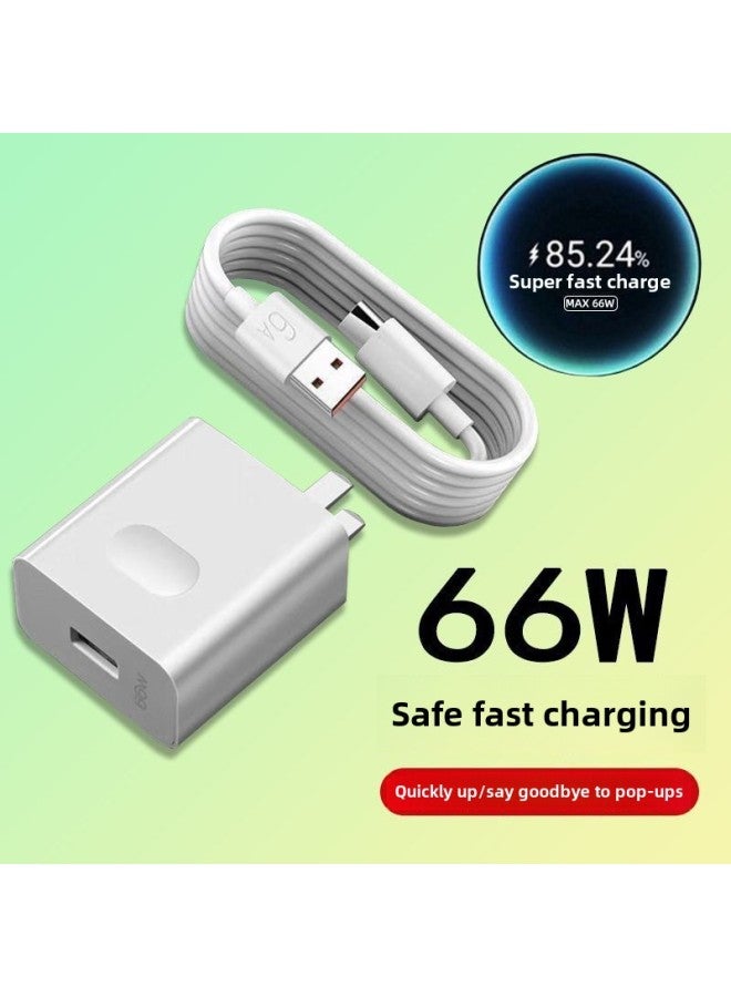 [شهادة 3C] رأس شحن سريع عالي الكفاءة 66 وات مناسب لهاتف Huawei P50pro المحمول، خط بيانات 6A Glory 40 وات شحن سريع - اللون: معتمد من 3c، سرعة شحن فائقة 40 وات، سرعة أمان_ كابل بيانات 2.1 متر * 1 - Image 2