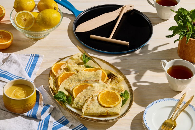 Le Creuset Enameled Cast Iron Traditional Round Crepe Pan, 10.25", Cerise - Image 5