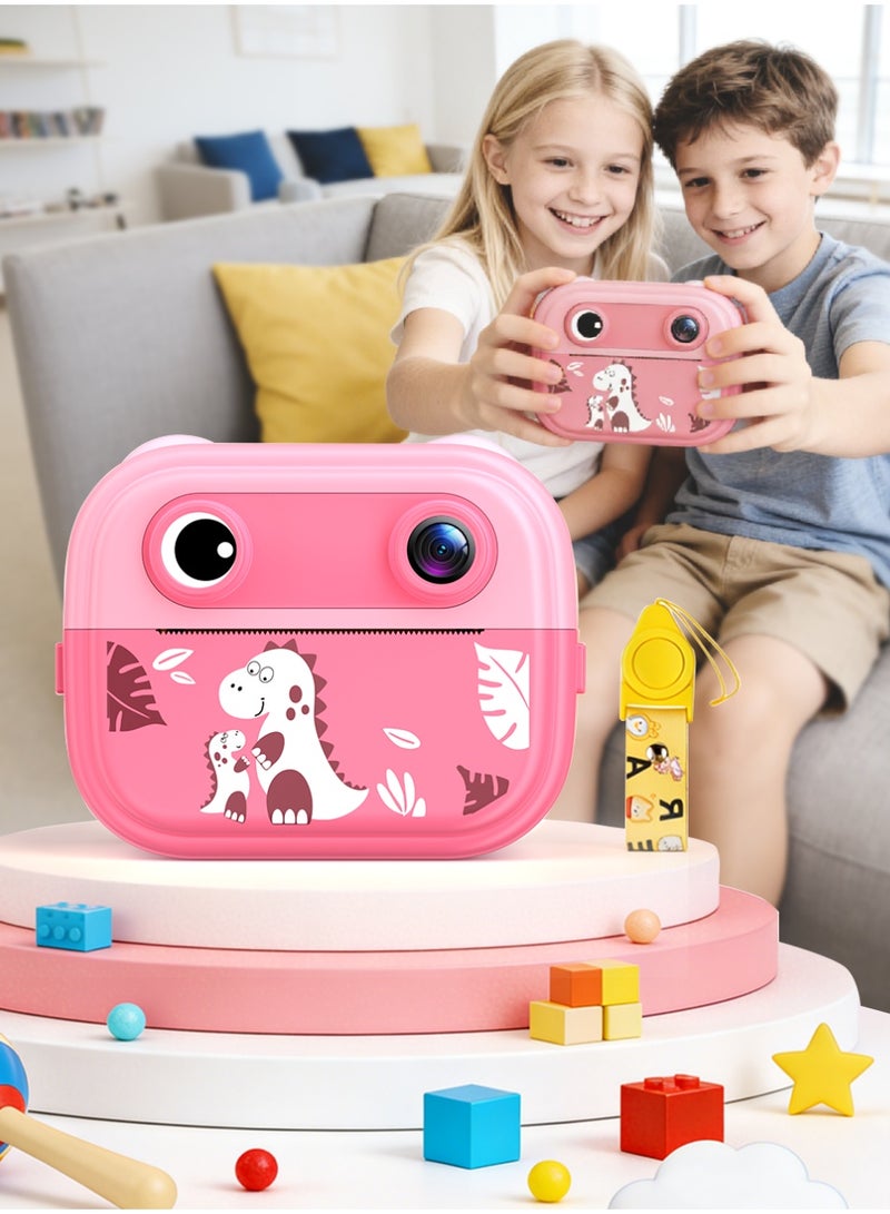 Tyonto كاميرا للأطفال، كاميرا فورية طباعة 1080P شاشة 2.0 بوصة، أطفال فوريون مع ورق طباعة، هدايا للأولاد والبنات من 3-12 سنة. - Image 1