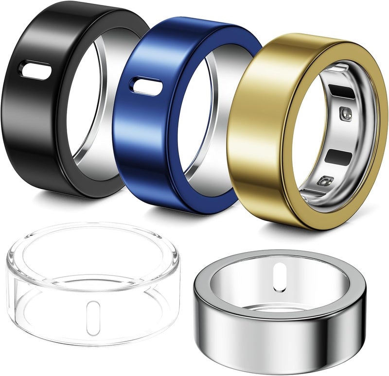 Hexasider 5 Pack Ring Cover Compatible with Oura Ring Gen 4/Oura Ring Gen 3 Horizon/Heritage, Abrasion-Resistant TPU Case for Oura Ring Protector Accessories for Oura Size 12 - Image 1