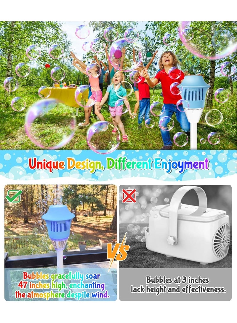 RATSAW Bubble Machine with Light for Kids Automatic Height 47" Vertical Bubble Maker Battery Operated (Excluding Battery) Bubble Blower Outdoor Summer Toys for Birthday Party Wedding - Image 4