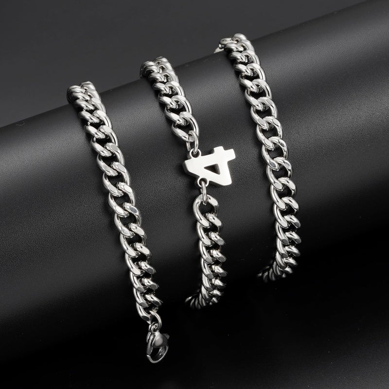Lydow Number 10 Necklace for Men Boys Athletes Chain Ten Football Soccer Basketball Birthday Cuban Link Stainless Steel Baseball Softball Hockey Sports Pendant Jewelry Him Teen Graduation Gift Silver - Image 4