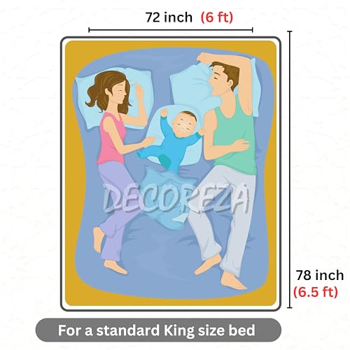 DECOREZA Super Warm Elastic Fitted Warm Flannel Bedsheet King Size Warm Velvet Bedsheet for Winter Double Bed | 2 Pillow Covers, Size - 72 x 78 Inches (Navy N Sky) - Image 5