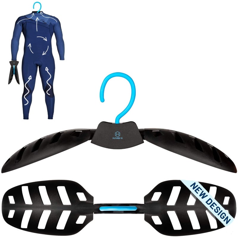 Hang 11 Wetsuit Hanger Improves Your Wet Suit Longevity Quick Dryer Foldable Wetsuit Hangers for Surfers Ideal for Drysuit Scuba Diving Gear BCD Surfing Accessories Surfing Gifts Blue