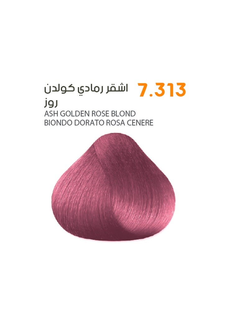 SAVOO Hair Color Cream 7.313 Ash Golden Rose Blond - Herbal Extract & Oil Plex 100ml - Image 1
