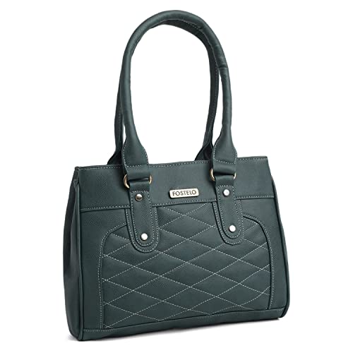 Fostelo Women's Paulie Satchel Tote Handbag for Women | Ladies Purse | Stylish Shoulder Bag | Gift For Women | Green - Image 1