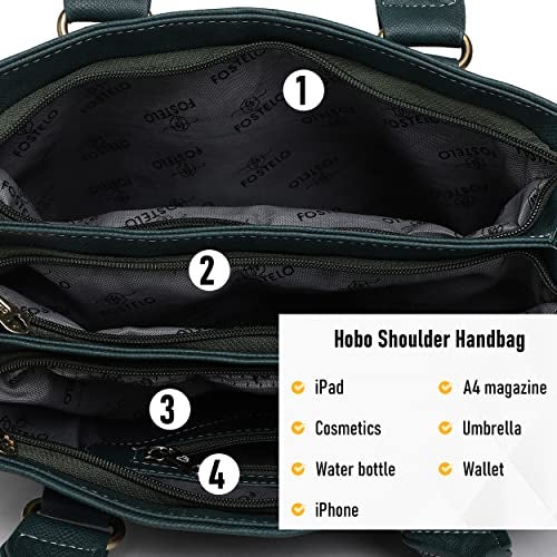 Fostelo Women's Paulie Satchel Tote Handbag for Women | Ladies Purse | Stylish Shoulder Bag | Gift For Women | Green - Image 5