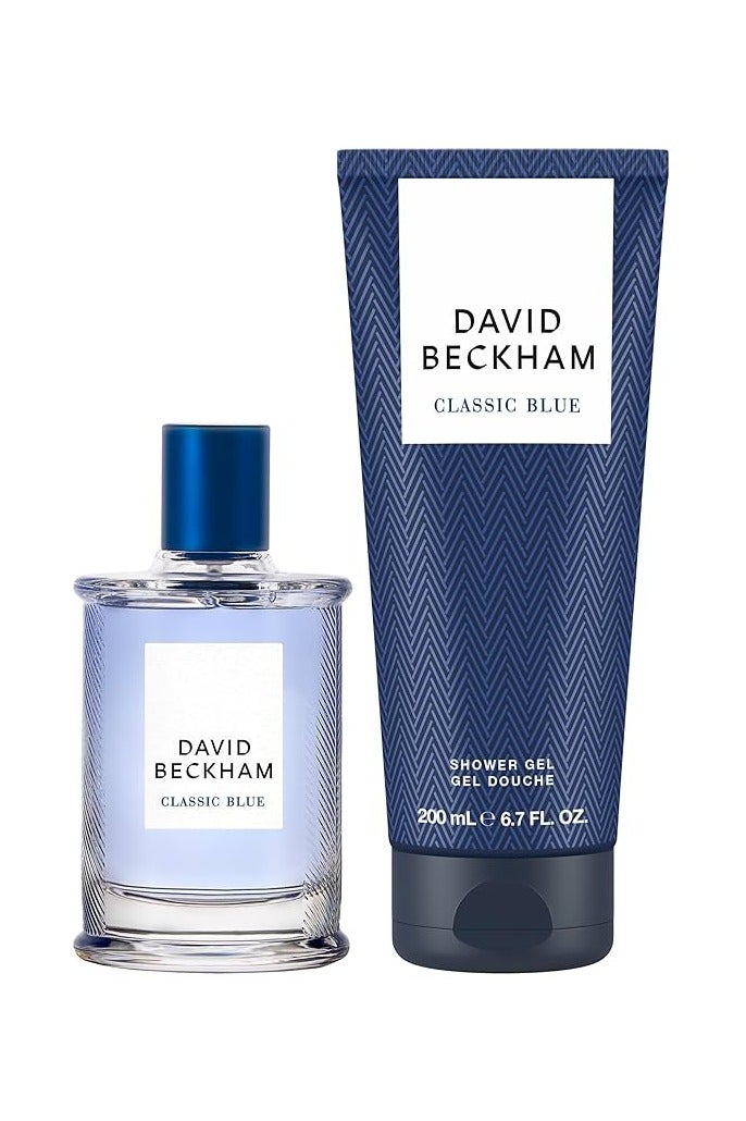 DAVID BECKHAM طقم هدايا كلاسيك بلو 2 قطعة - ماء عطر 50 مل وجل استحمام 200 مل - Image 2