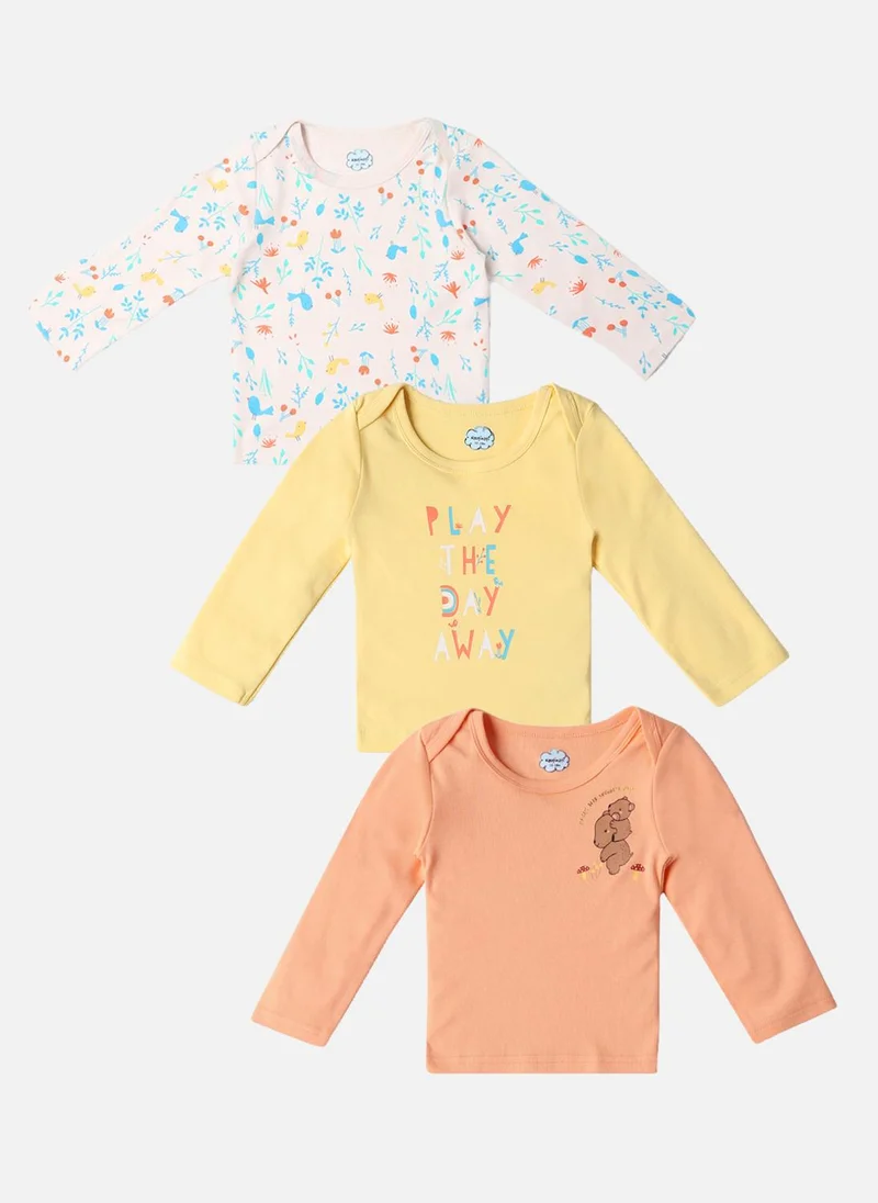 نوتيناتي Nautinati Infants' Cotton Printed Pack of 3 T-shirt