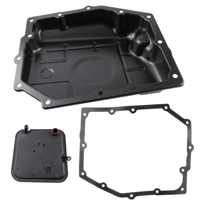 AUTOKAY Transmission Oil Pan and Oil Filter with Gasket for Automatic Transmission 42RLE for Chrysler 300 for Jeep Liberty Wrangler for Dodge Dakota Durango Nitro Ram 1500 Replaces 52852912