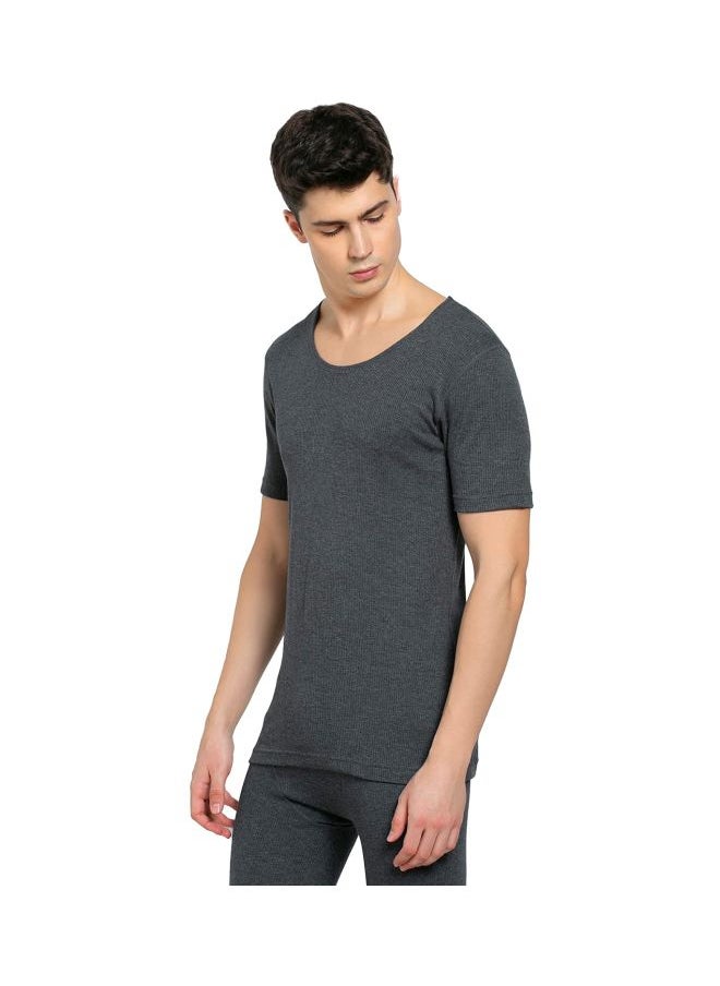 JOCKEY - Jockey 2400 Men Super Combed Cotton Rich Half Sleeved Thermal Undershirt with Stay Warm and Stay Fresh Technology - Image 1