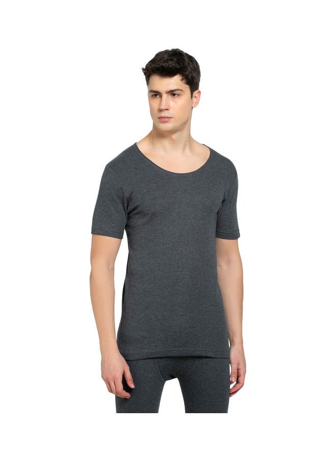 JOCKEY - Jockey 2400 Men Super Combed Cotton Rich Half Sleeved Thermal Undershirt with Stay Warm and Stay Fresh Technology - Image 1