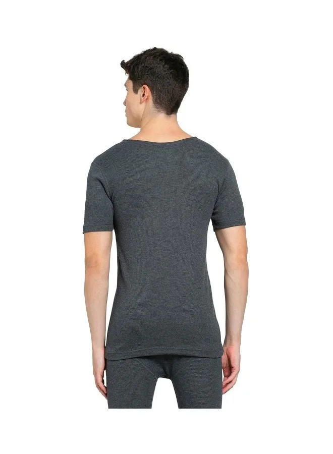 JOCKEY 2400 Men Super Combed Cotton Rich Half Sleeved Thermal Undershirt with Stay Warm and Stay Fresh Technology