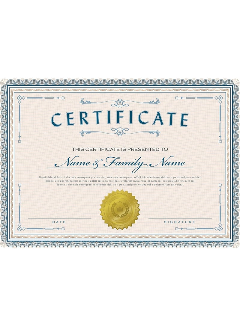 Hybsk 300pcs Notary Seals 2 inch Embossing Stickers Gold Metallic Certificate Sealing Labels with Serrated Edge for Awards Legal (Gold) - Image 4