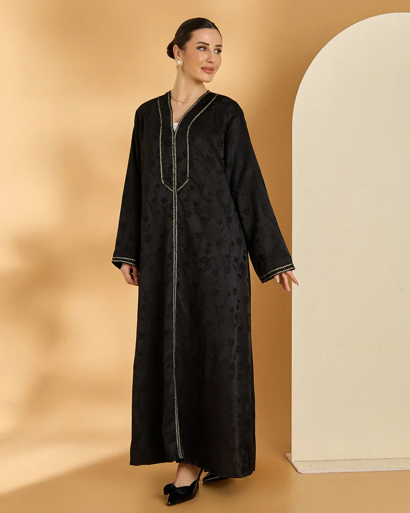 Redtag Women Black Embellished Kaftan