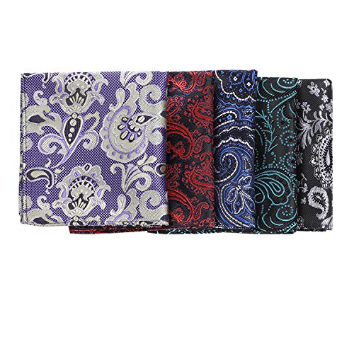 Jeatonge 28 Pack Pocket Squares for Men Men's Handkerchief Mens Pocket Squares Set Assorted Colors with a Holder - Image 5