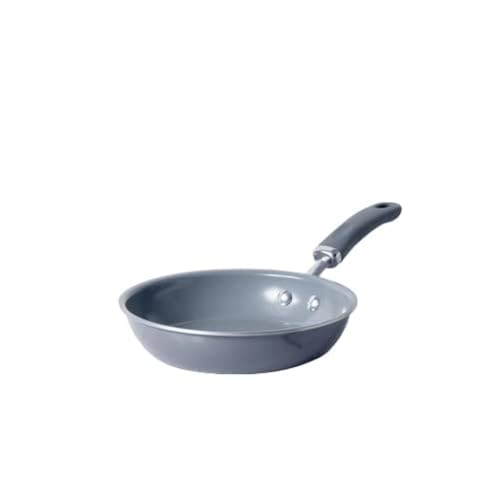 Meyer Anzen Healthy Ceramic Coated Aluminium Frypan | Frying pan Induction Base | Ceramic Pan | Omlette Pan | Ceramic Coated Frying Pan | Ceramic Fry Pan for Cooking, 24cm/2.1L, Grey - Image 1